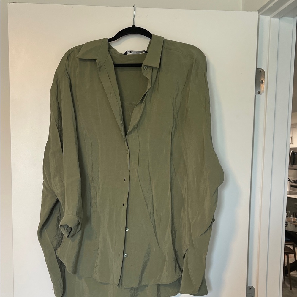 ZARA button up blouse